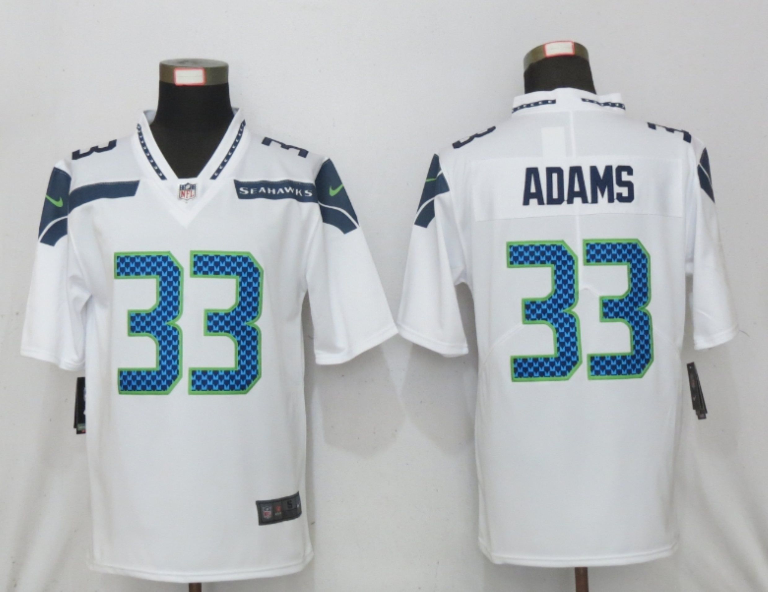 Men Seattle Seahawks #33 Adams White 2020 Vapor Untouchable Limited Player Nike NFL Jersey->women nfl jersey->Women Jersey